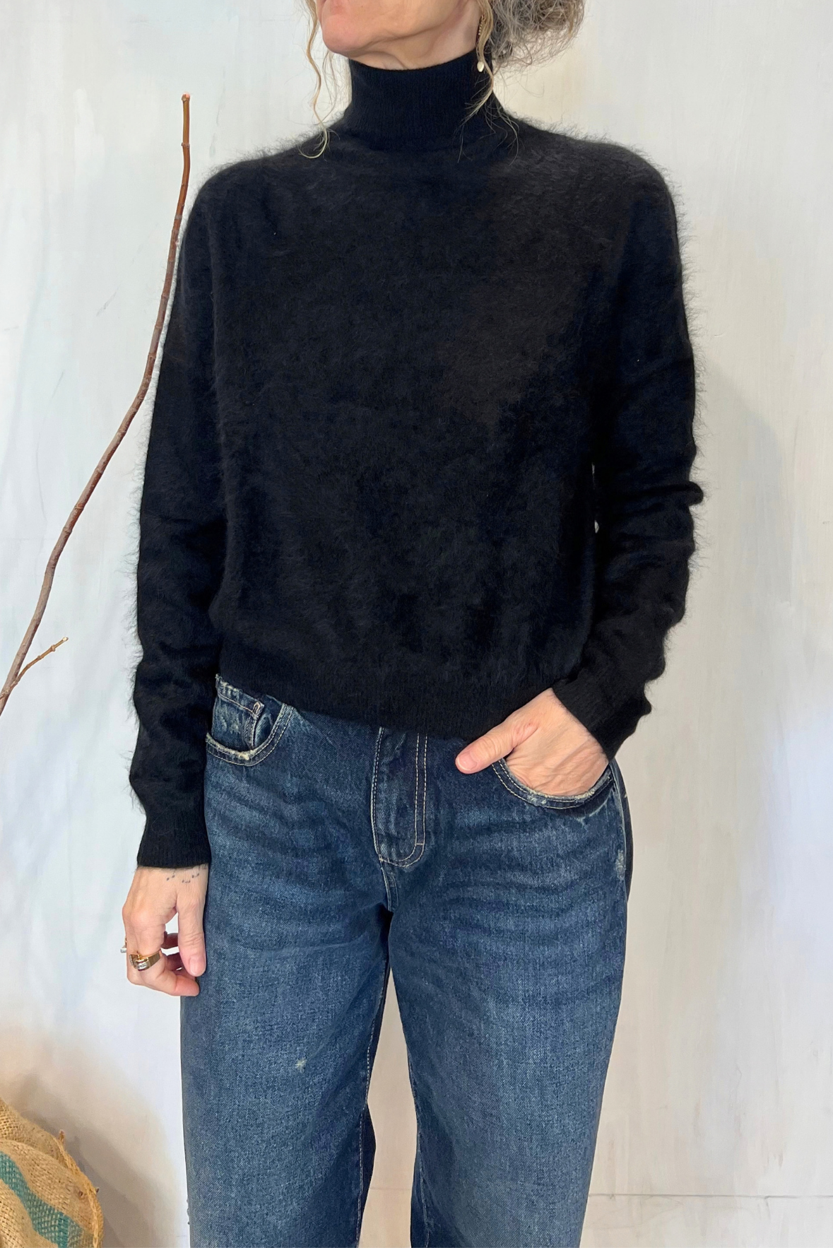 Maglia in cashmere peloso