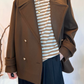 Peacoat a ovetto in lana