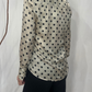 Camicia a pois in viscosa misto seta