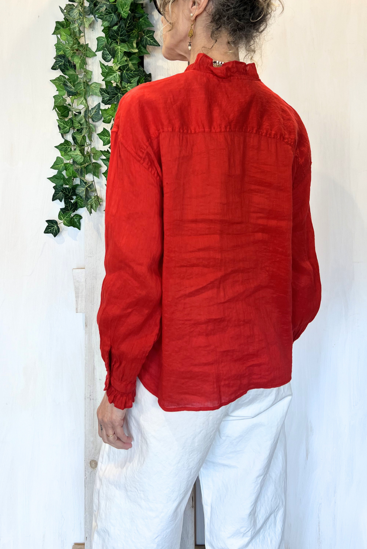 Camicia con ruches
