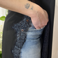Top in seta con pizzo