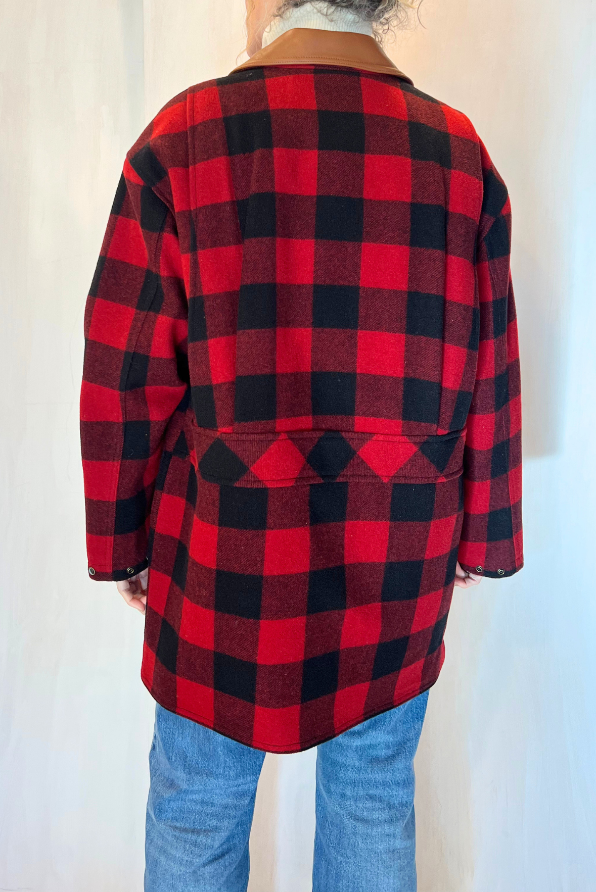 Cappotto Barn in misto lana a quadri