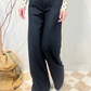 Pantalone gessato in lana vergine