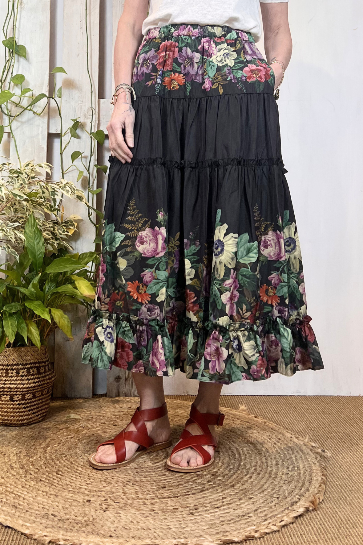 Gonna lunga con balze