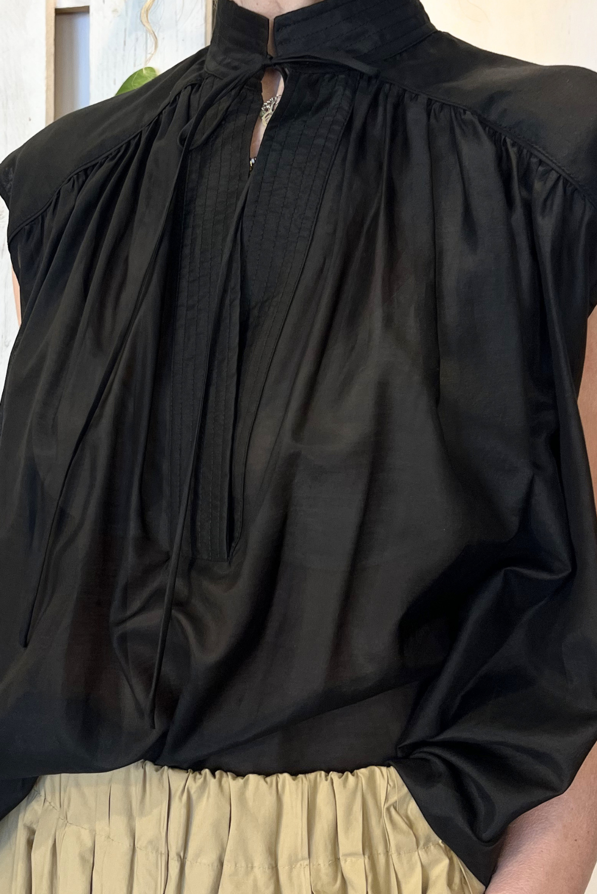 Blusa misto seta
