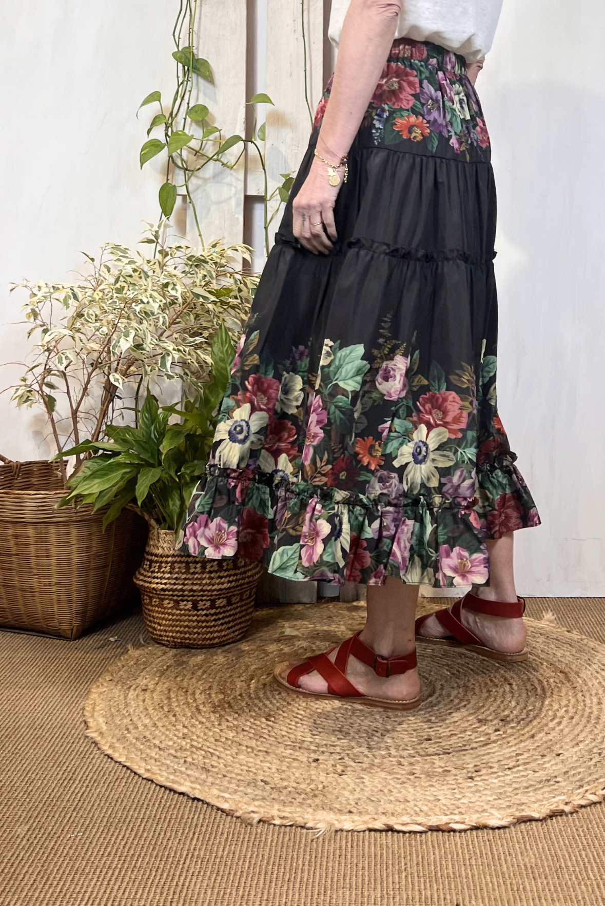 Gonna lunga con balze