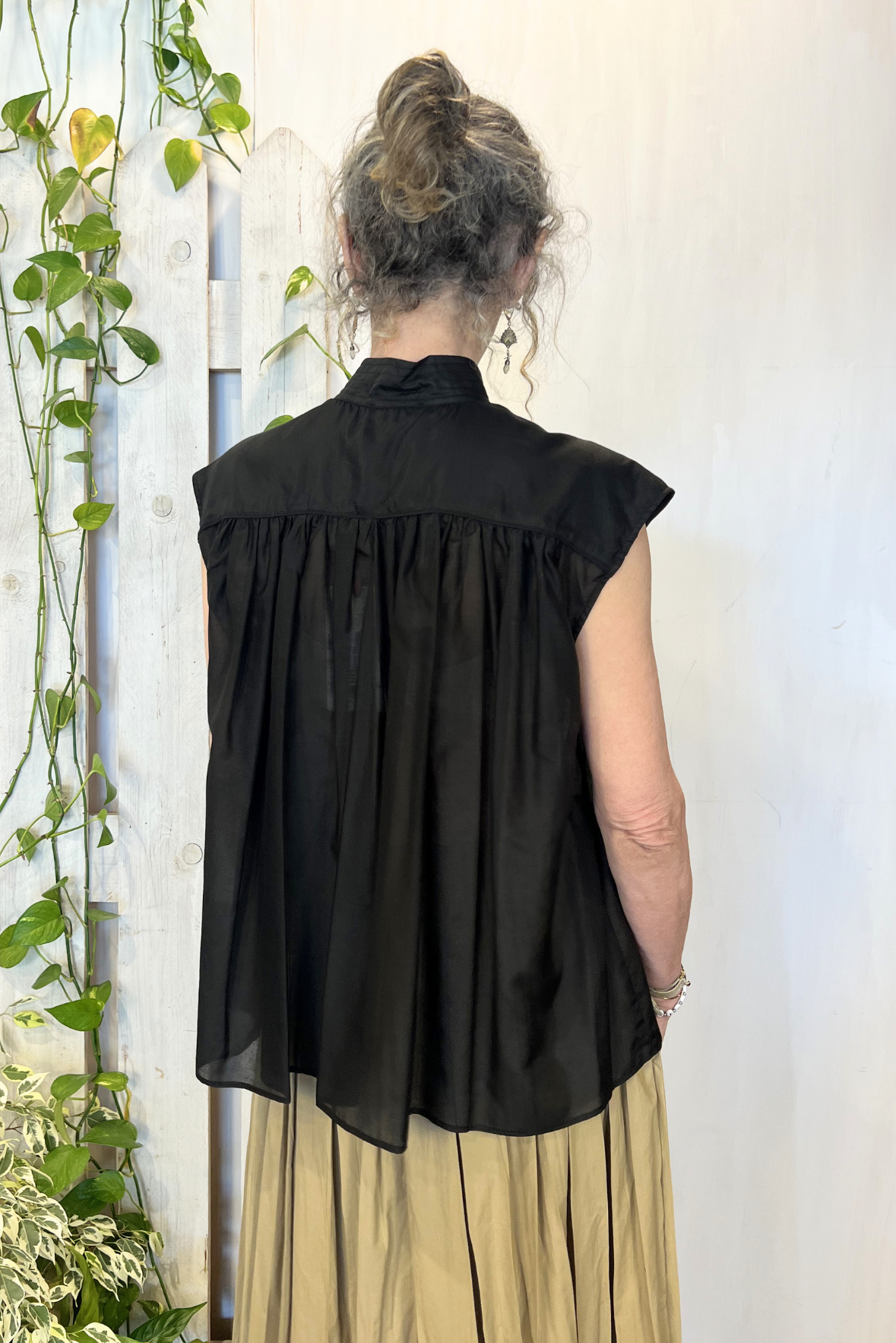 Blusa misto seta