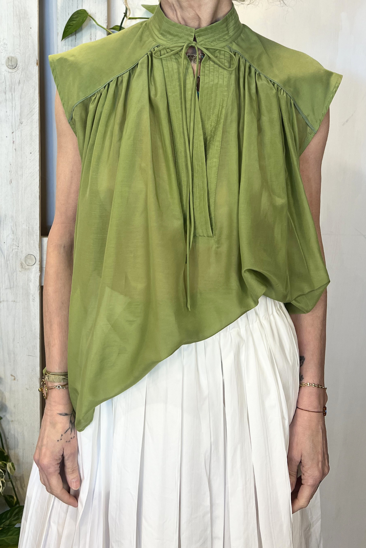 Blusa misto seta