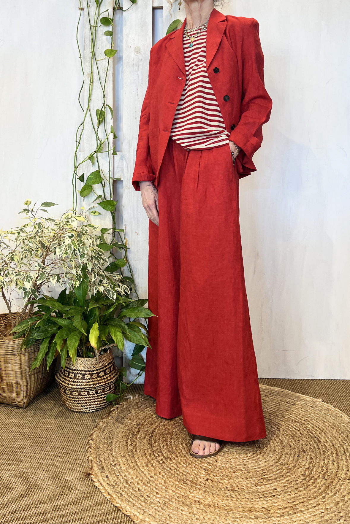 Pantalone palazzo lino