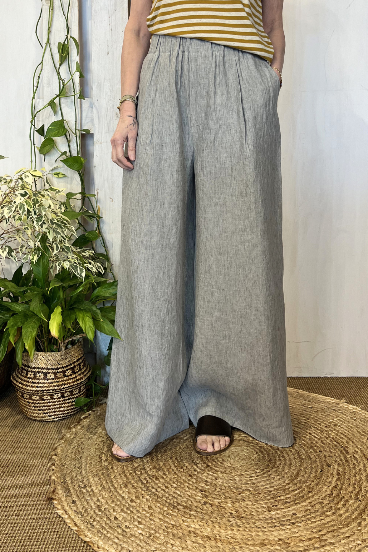 Pantalone palazzo lino