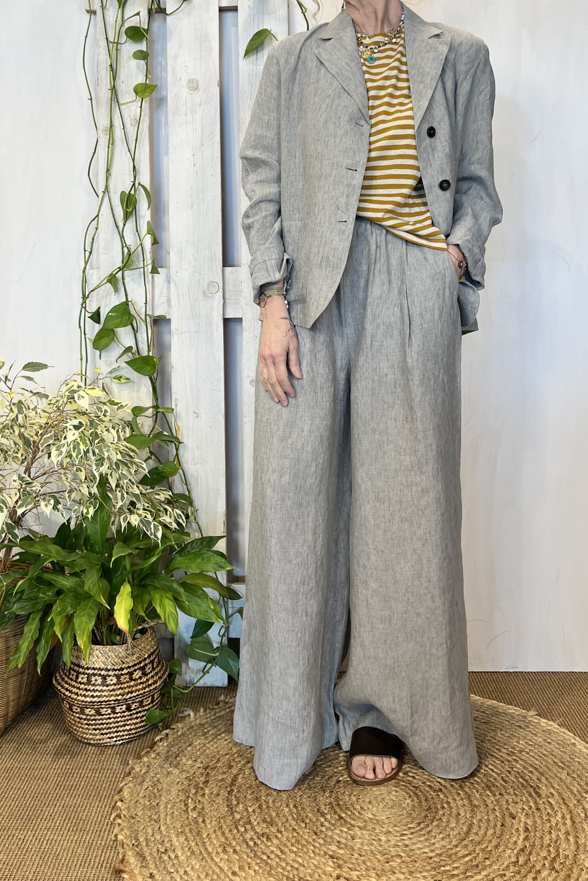 Pantalone palazzo lino