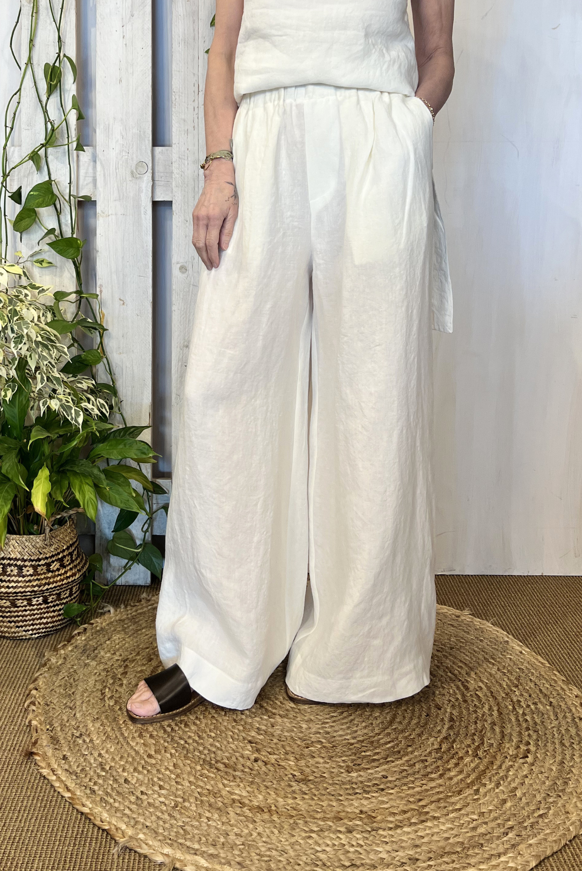 Pantalone palazzo lino