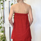 Top in lino con spacchi
