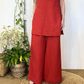 Top in lino con spacchi