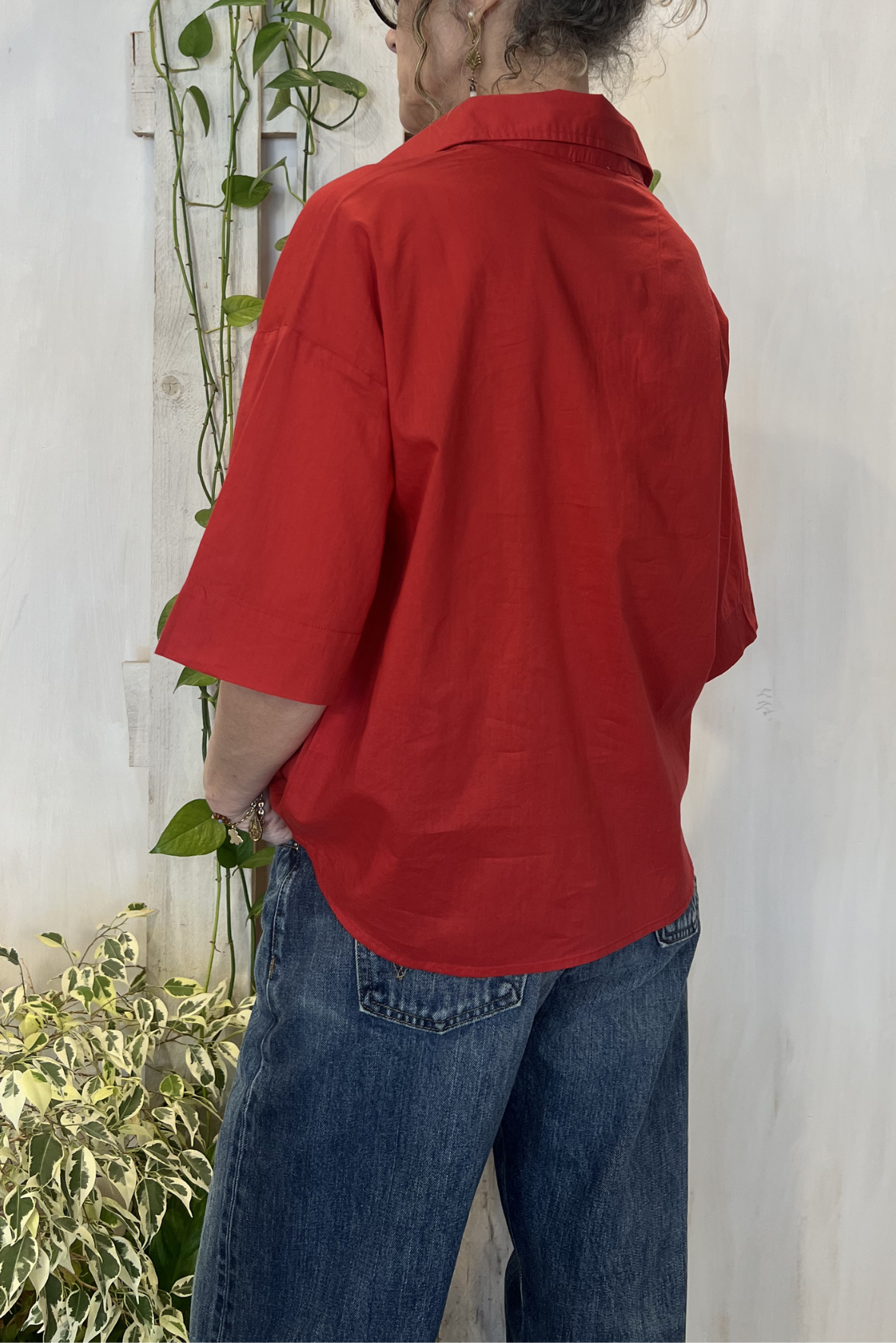 Blusa a polo in cotone