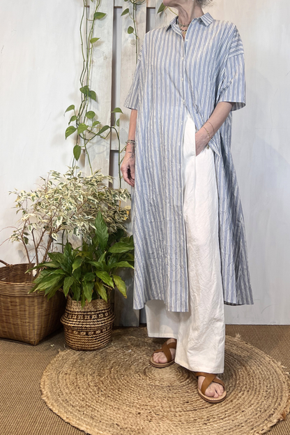 Abito chemisier increspato