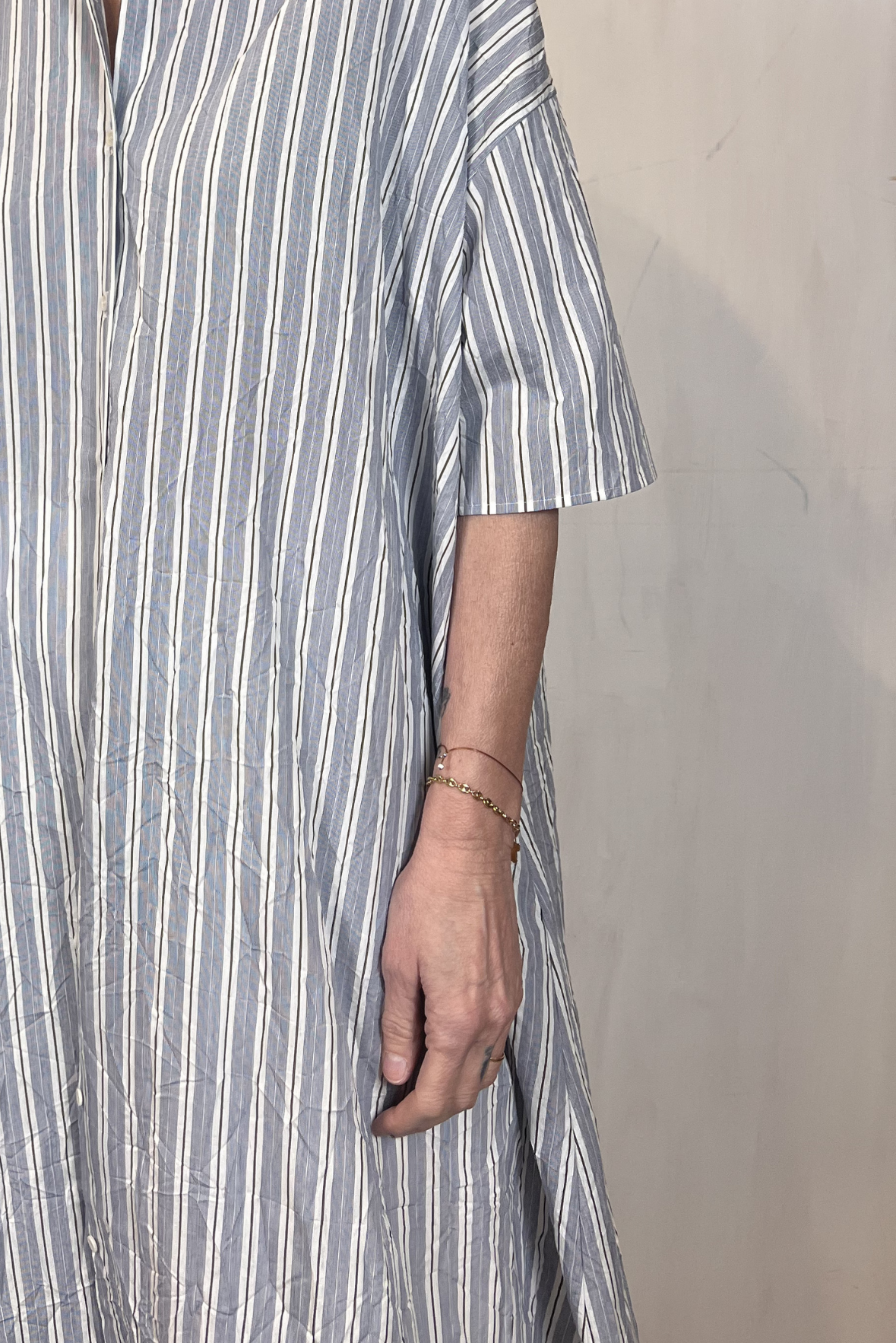 Abito chemisier increspato