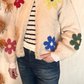 Cardigan con margherite