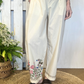 Pantalone in cotone con ricami