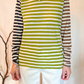 T-shirt a righe tricolore