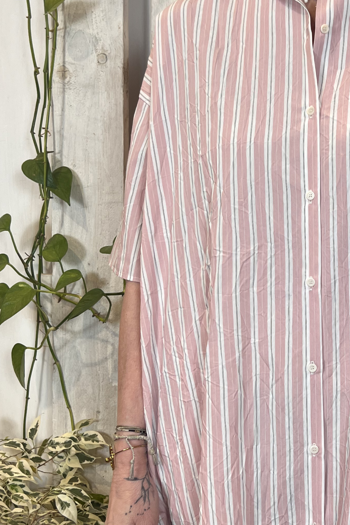 Abito chemisier increspato