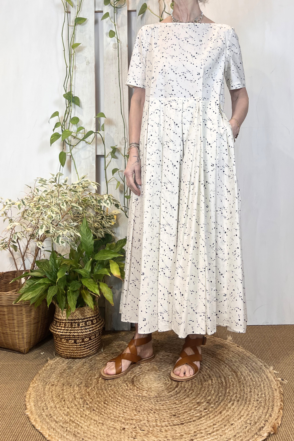 Abito lungo a fantasia