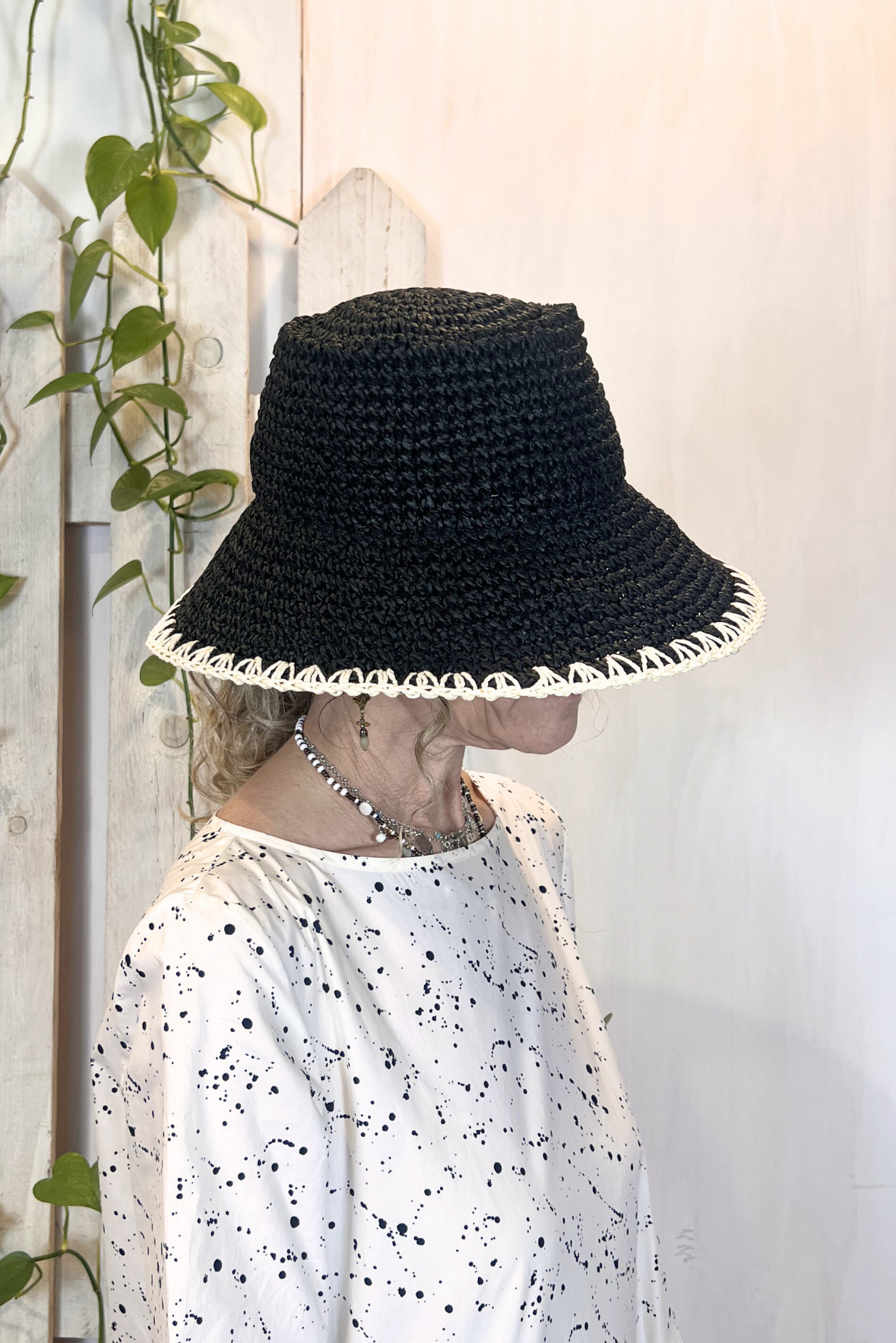 Cappello croche paglia
