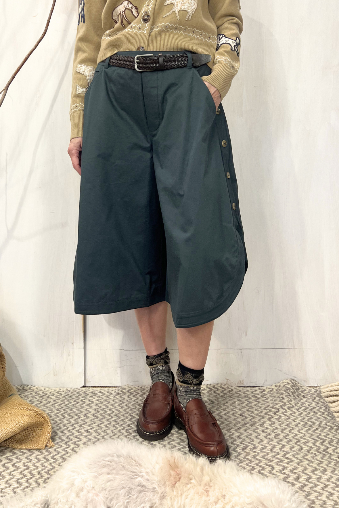 Gonna pantalone con cintura