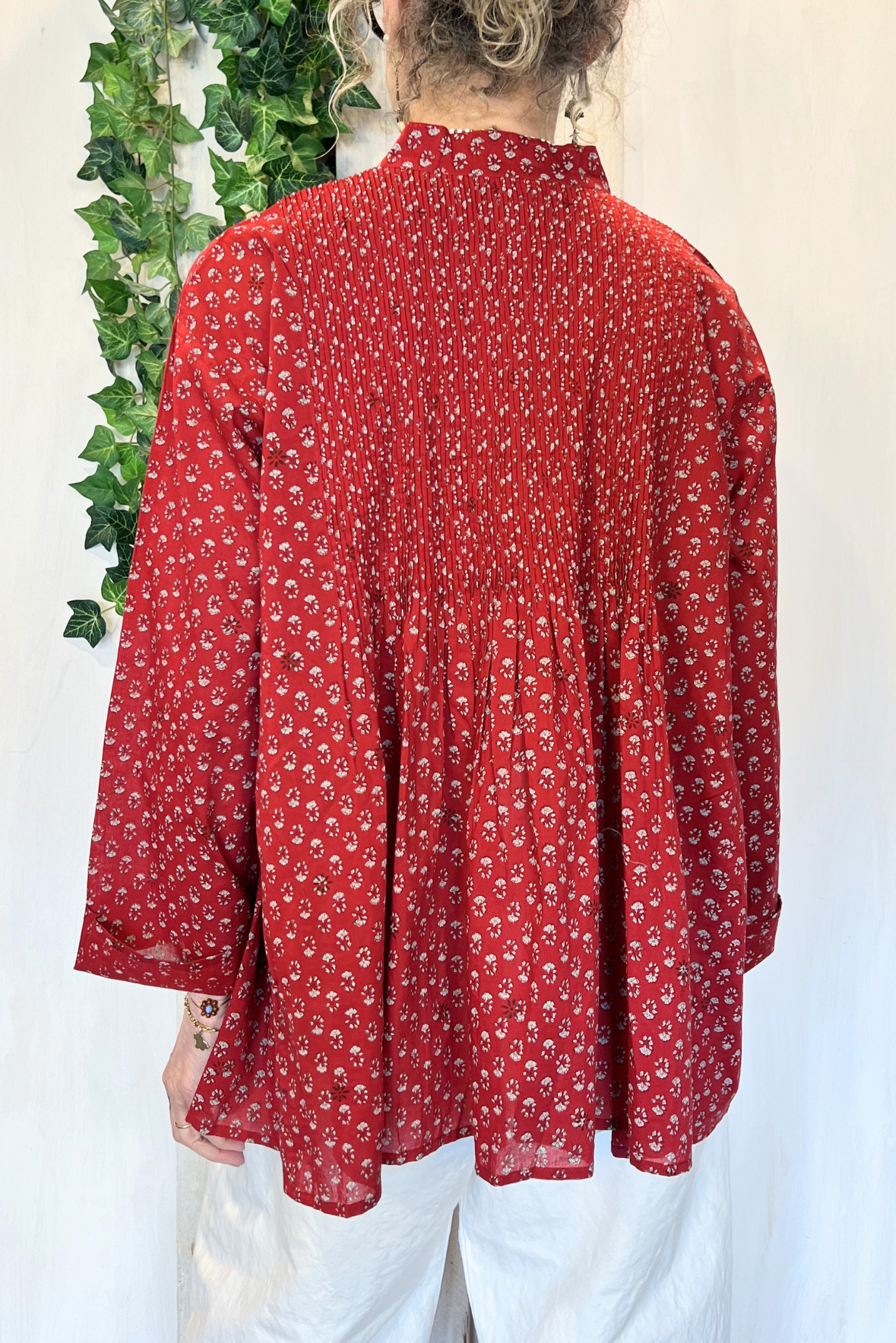 Camicia con plissettature