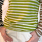 T-shirt a righe tricolore