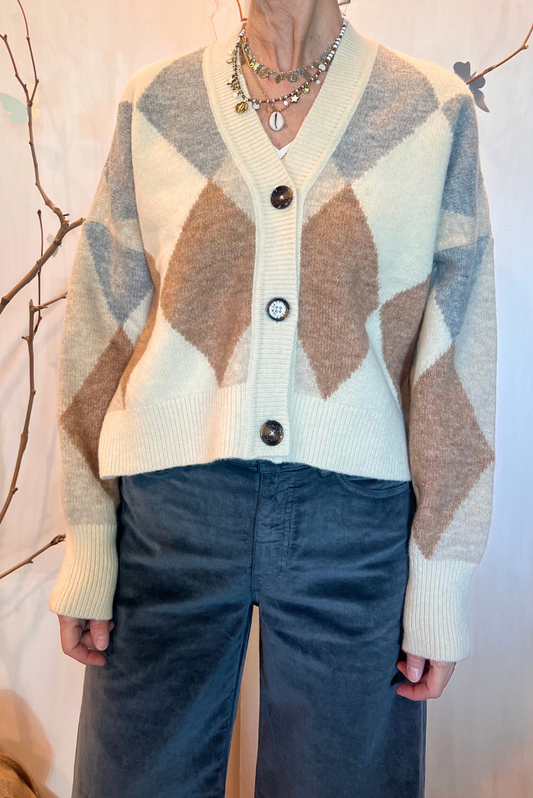 Cardigan a rombi