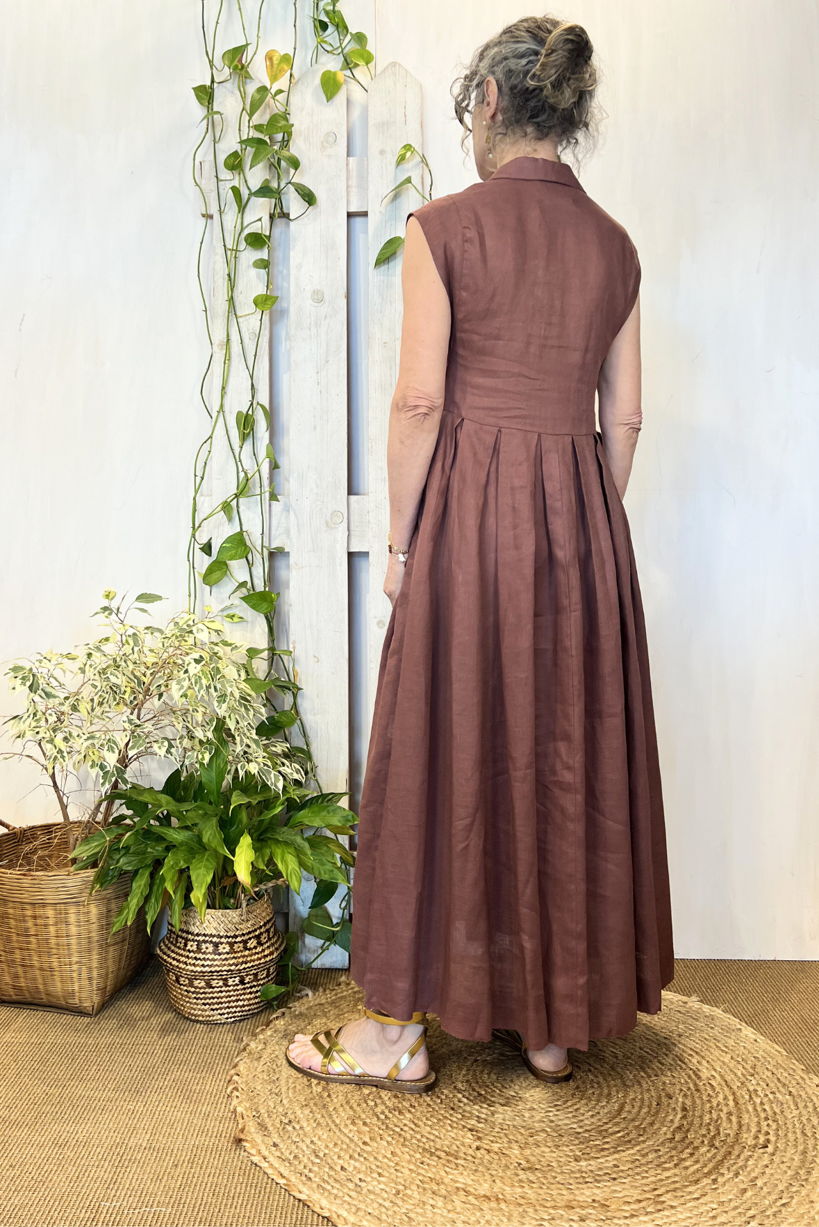 Abito polo in lino