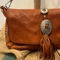 Borsa Artemisia con fibbie texane e frangine