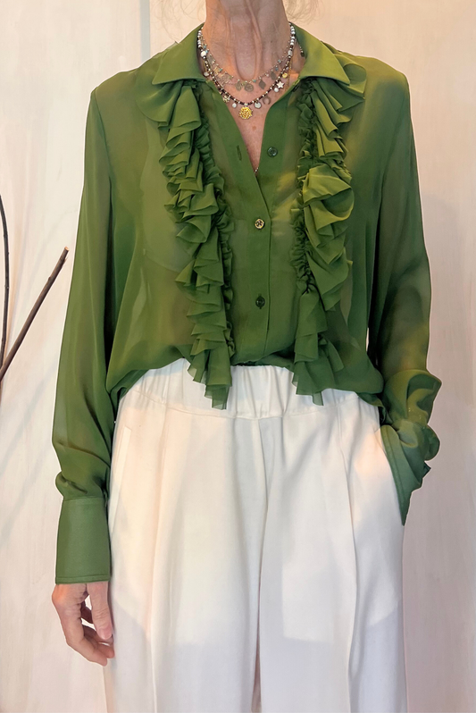 Camicia con rouches