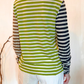 T-shirt a righe tricolore