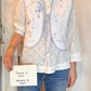 Gilet con ricami e laccetto