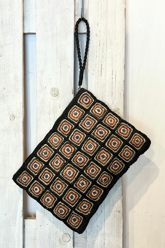 Clutch crochet in rafia