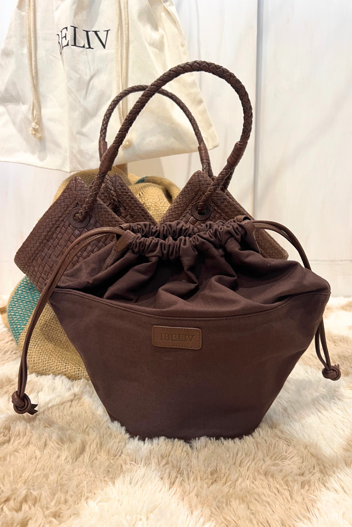 Shopper Trinity in pelle intrecciata