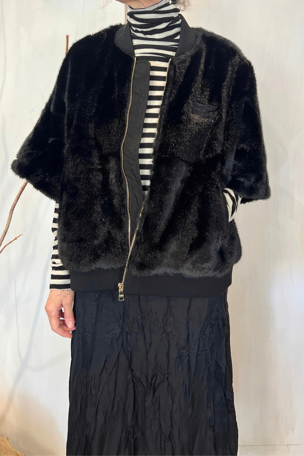 Bomber modello cappa in eco fur