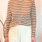 T-shirt a righe misto lana