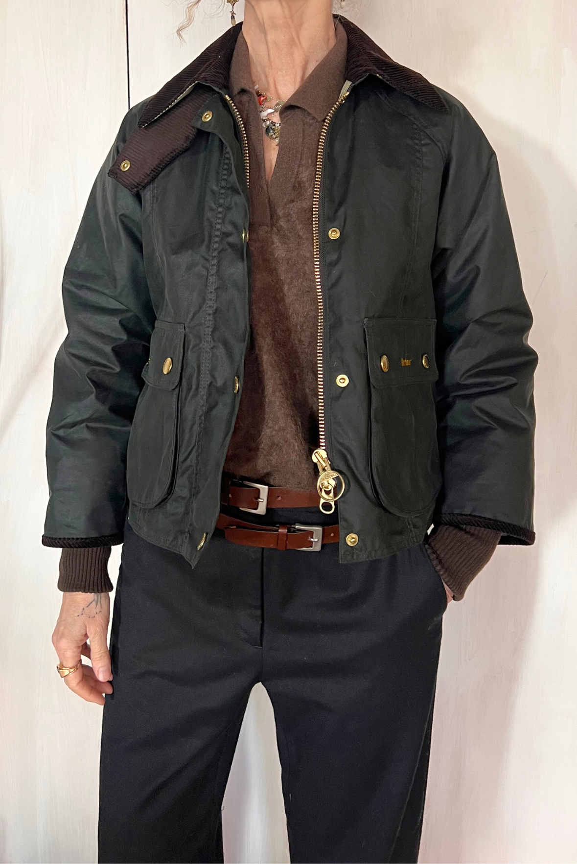 Giubbotto Cropped Beadnell Wax