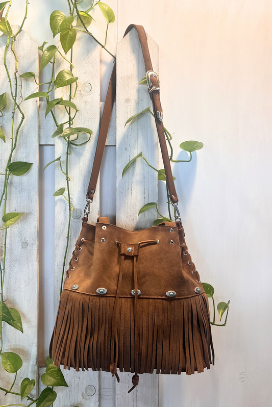 Shopper con frange e turchesi