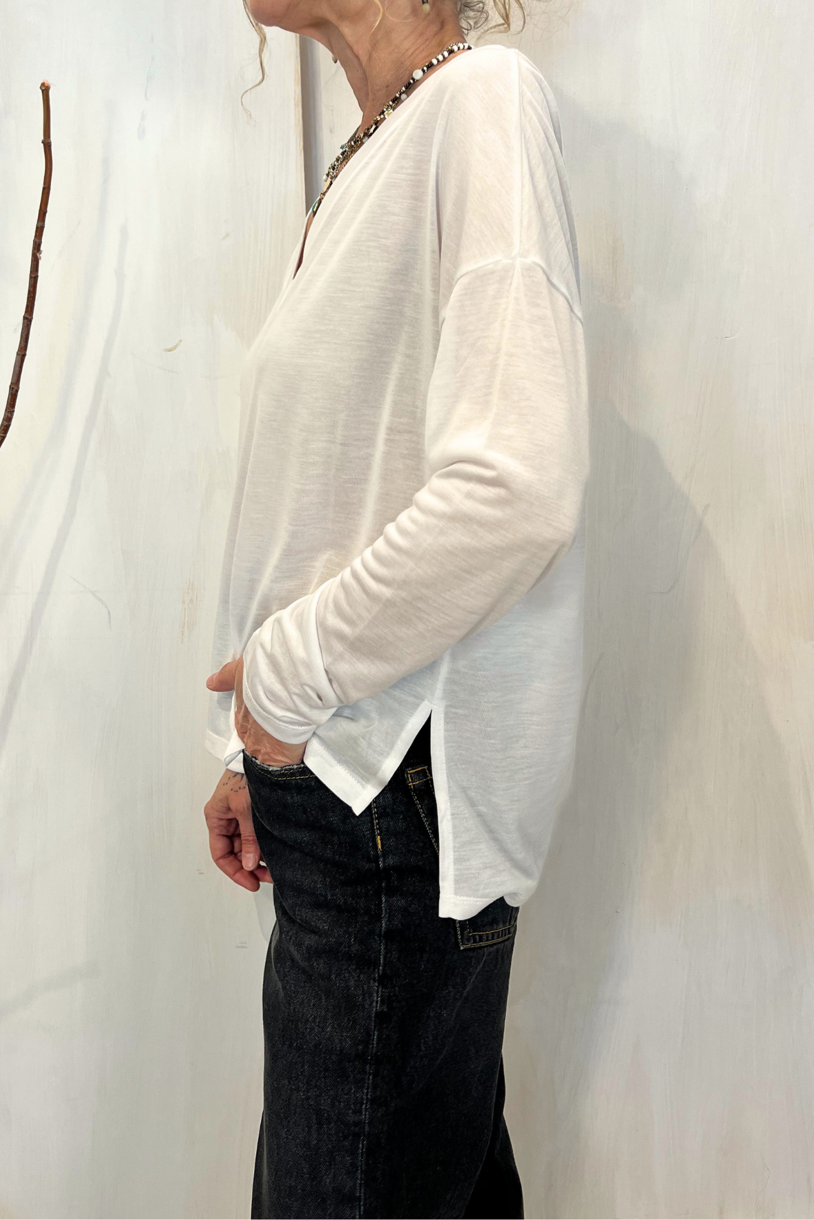 T-shirt over misto seta