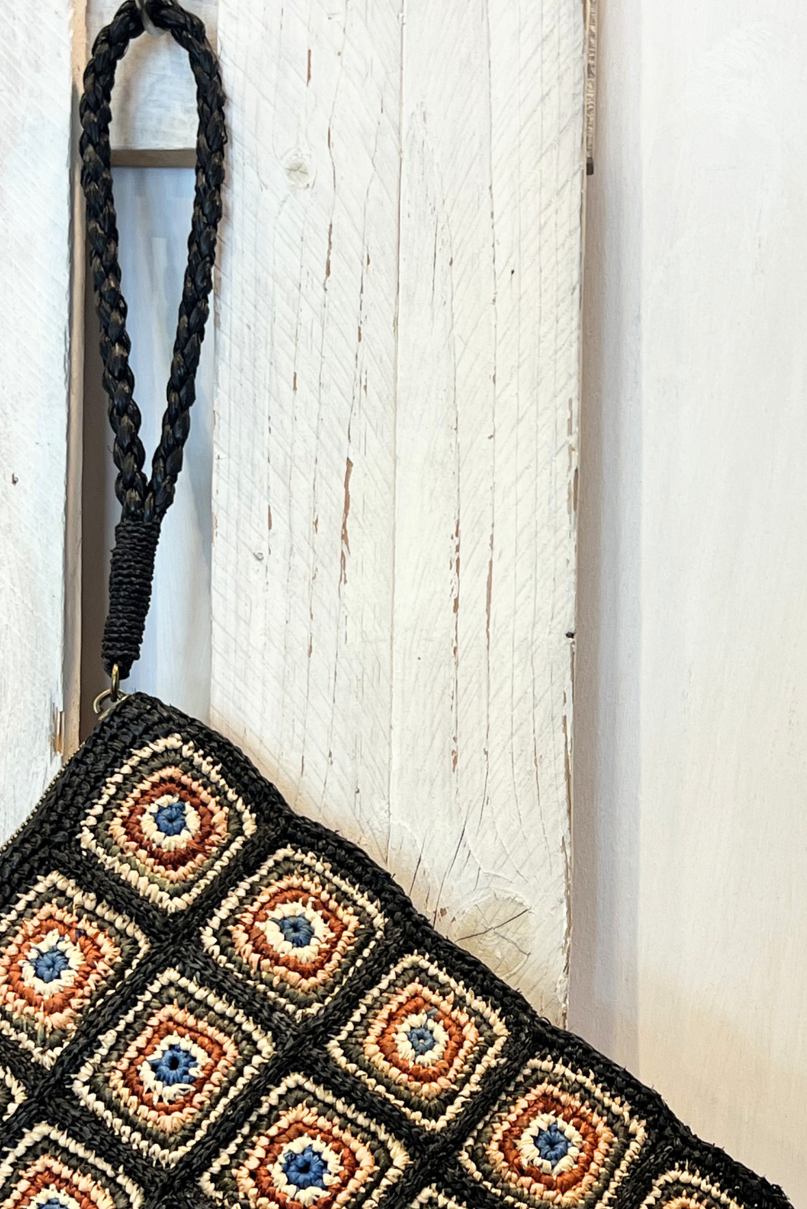 Clutch crochet in rafia