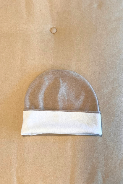 Berretta bicolore in cashmere
