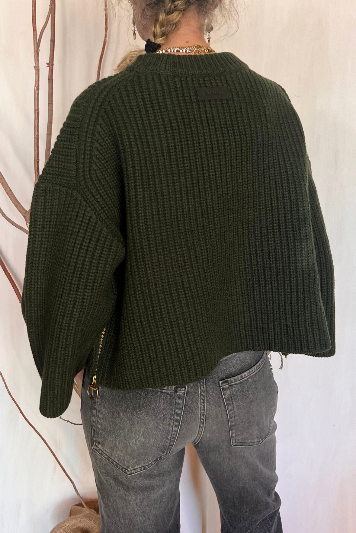 Maglia a scatolina con zip