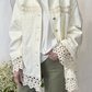Giacca denim con intarsi