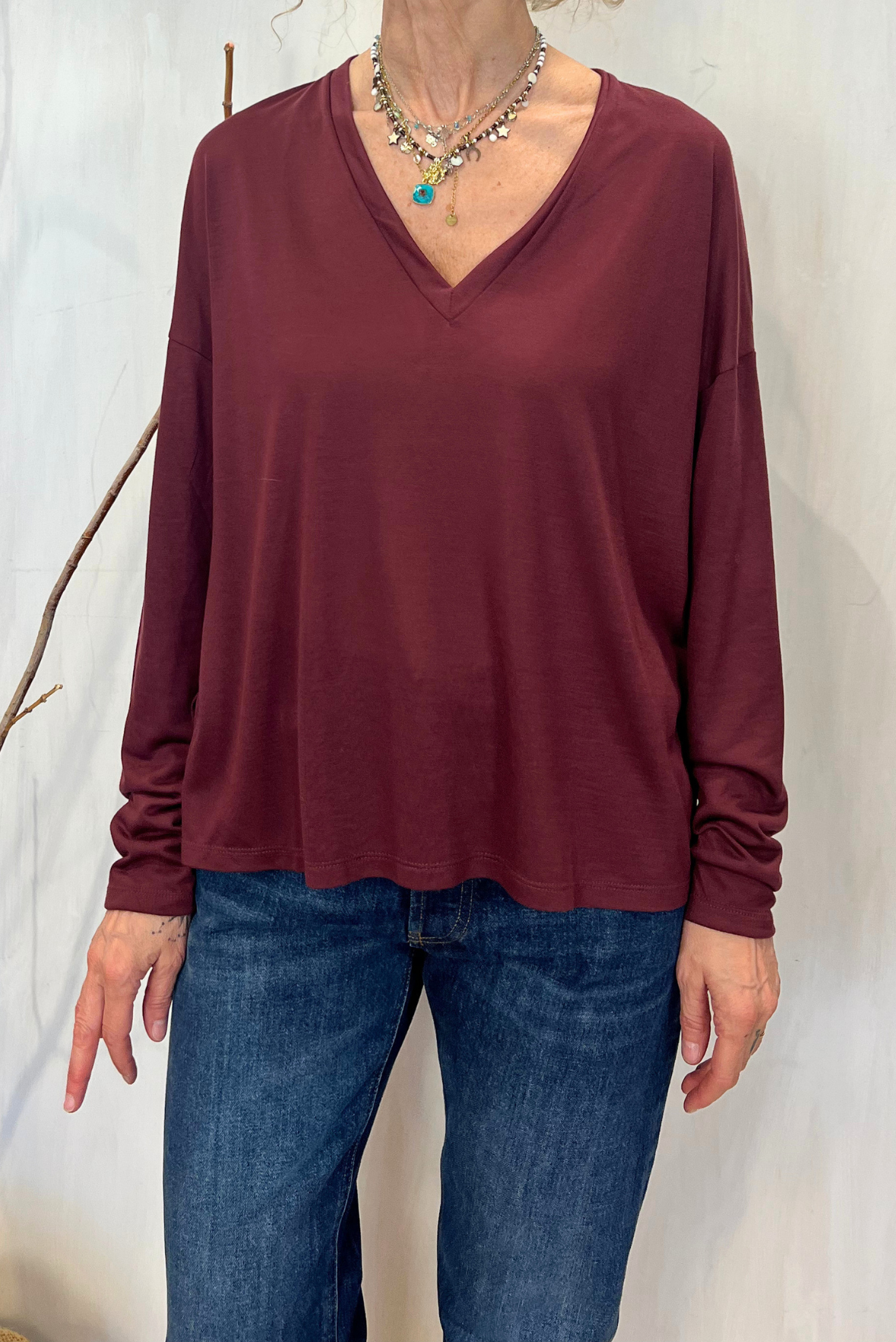 T-shirt over misto seta
