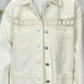 Giacca denim con intarsi