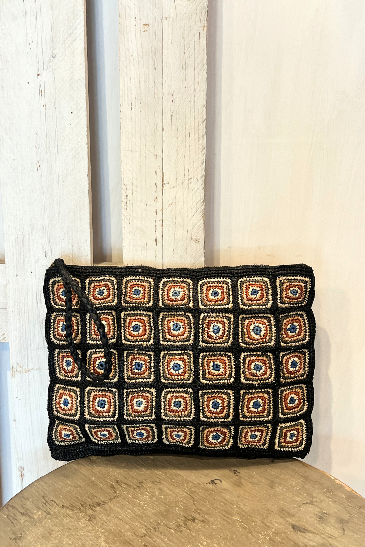 Clutch crochet in rafia